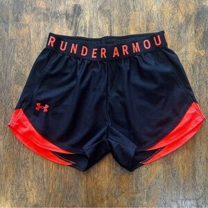 Under Armour Women's Athletic Shorts in Black and Red size extra small